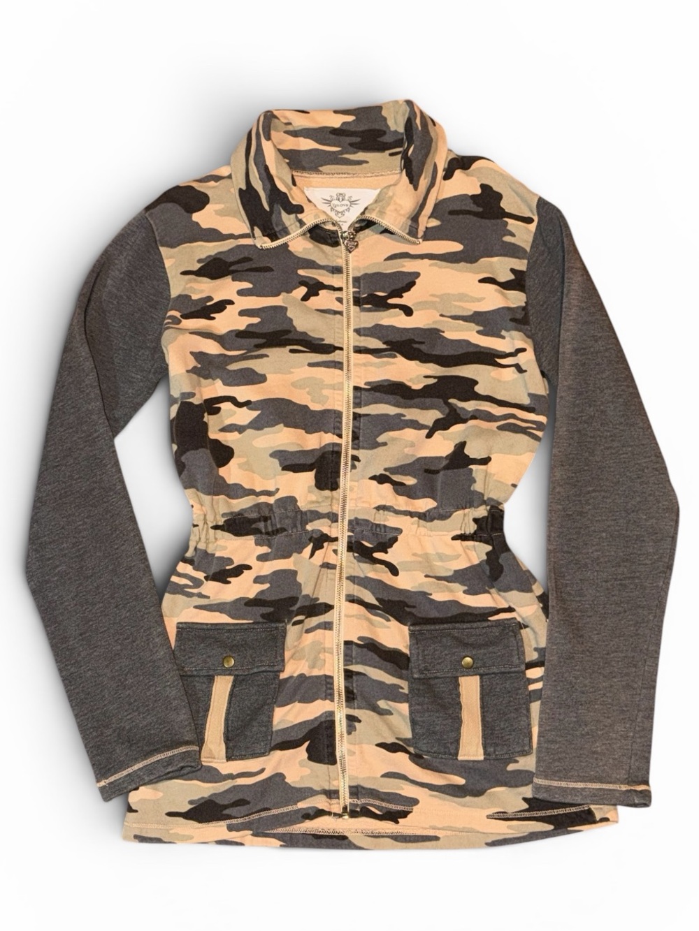 Women's To Love Zip-Up Camo Jacket Size Medium